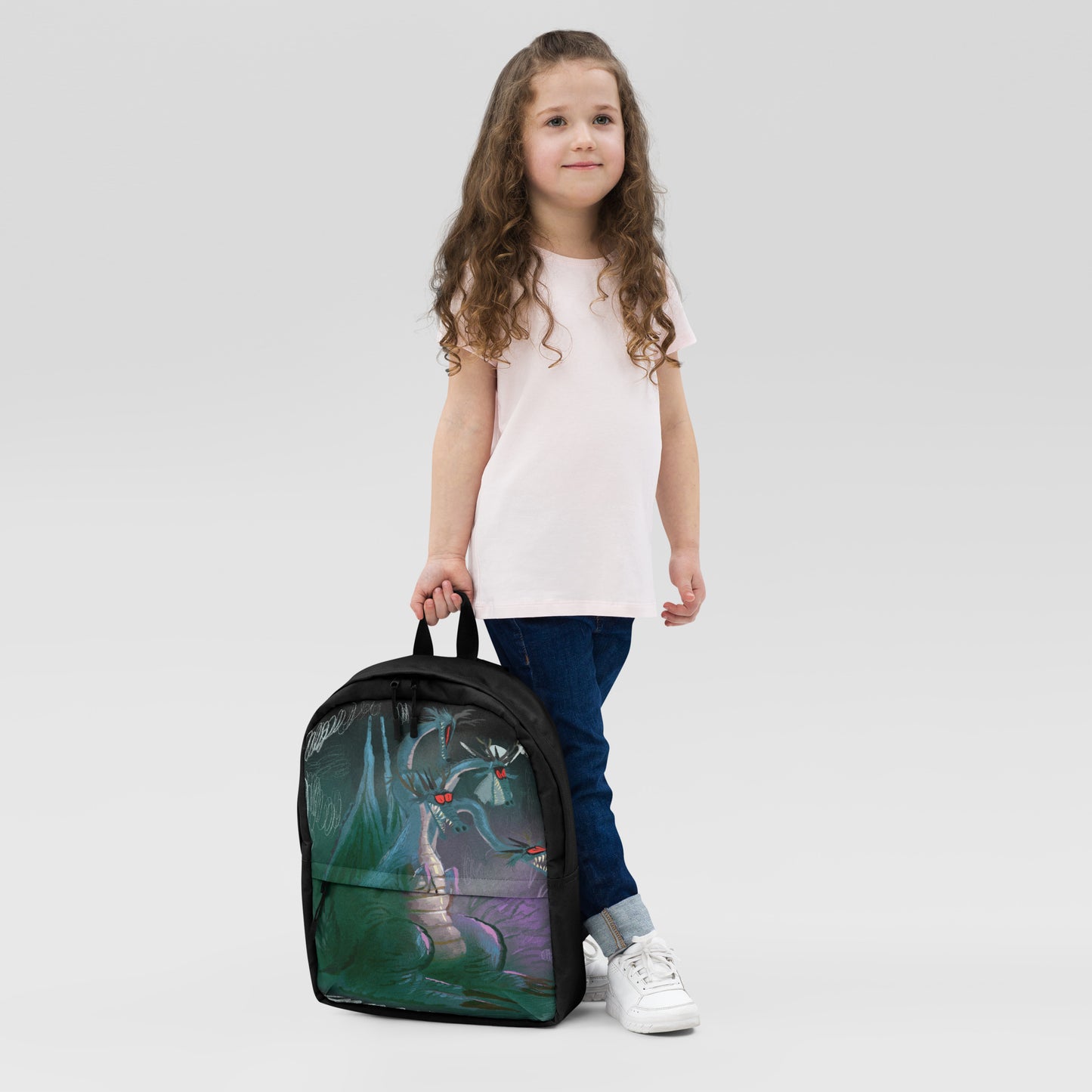 "Dragon Backpack - Hand-Drawn Illustration by Leo Matsuda | Unique Fantasy Art Bag"
