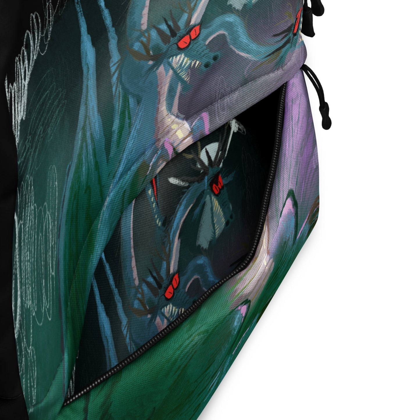 "Dragon Backpack - Hand-Drawn Illustration by Leo Matsuda | Unique Fantasy Art Bag"