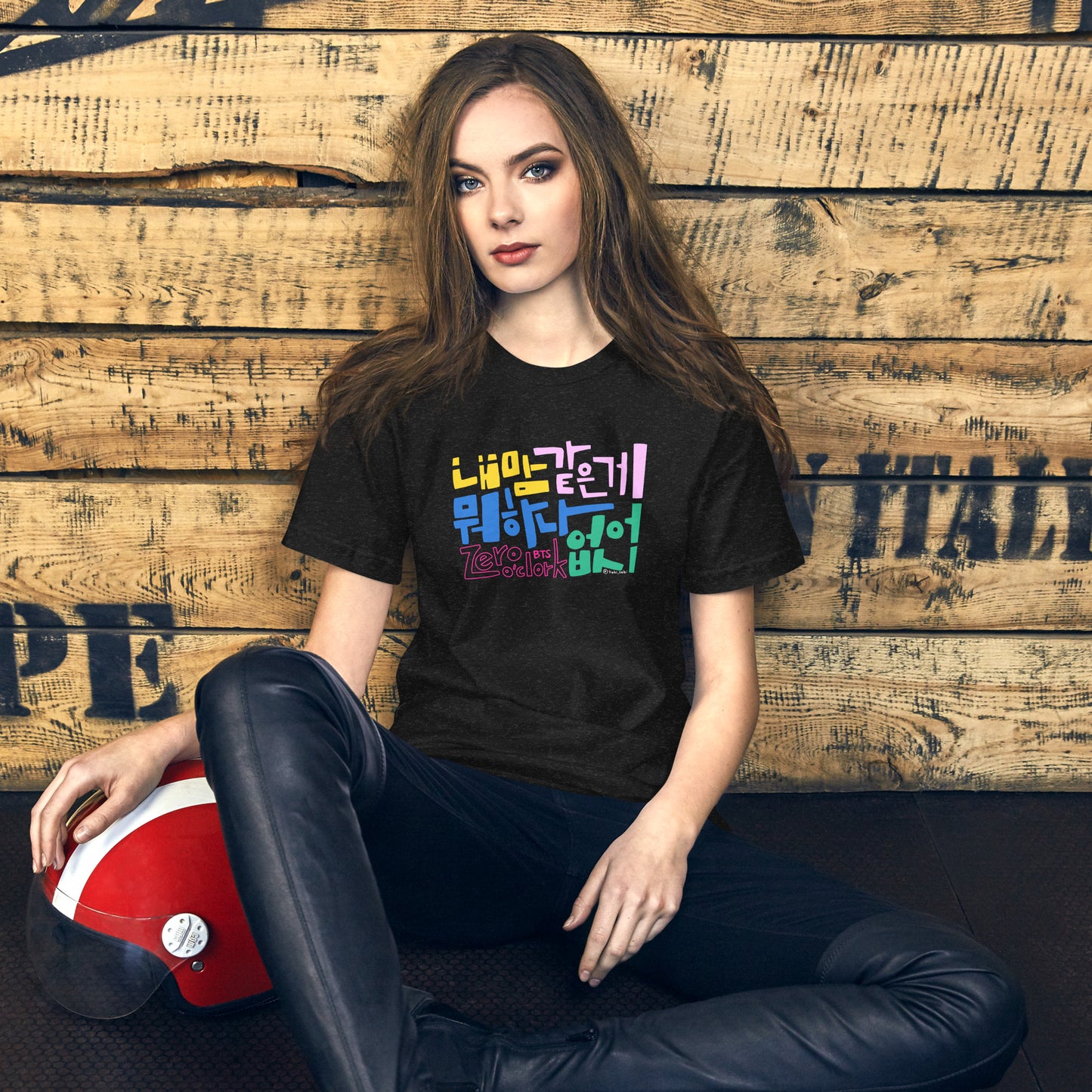 Handwritten Zero O'Clock Lyric Unisex T-Shirt by Hobi Nabi | BTS-Inspired Korean Lettering 내 맘 같은게 뭐 하나 없어