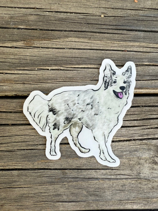 Border Collie Dog - Waterproof Vinyl Sticker,  3.0"