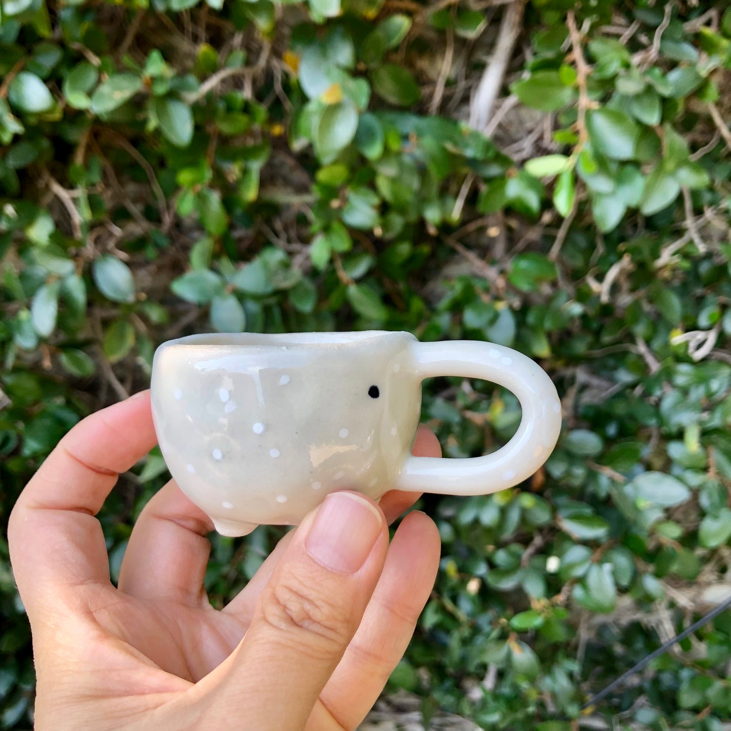 Handmade Tiny Elephant Pot – Moon Pottery | One-of-a-Kind, Espresso Coffee Shot Cup, Perfect Gift