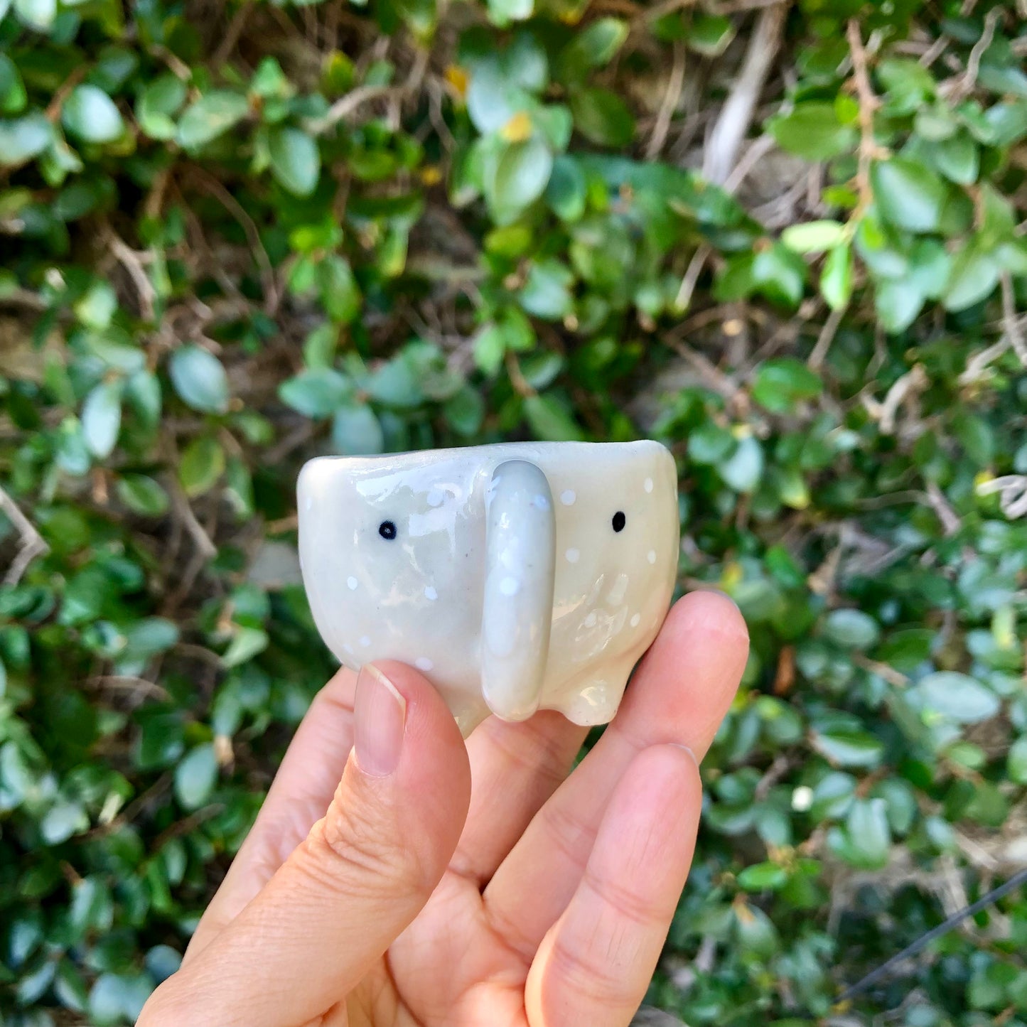 Handmade Tiny Elephant Pot – Moon Pottery | One-of-a-Kind, Espresso Coffee Shot Cup, Perfect Gift