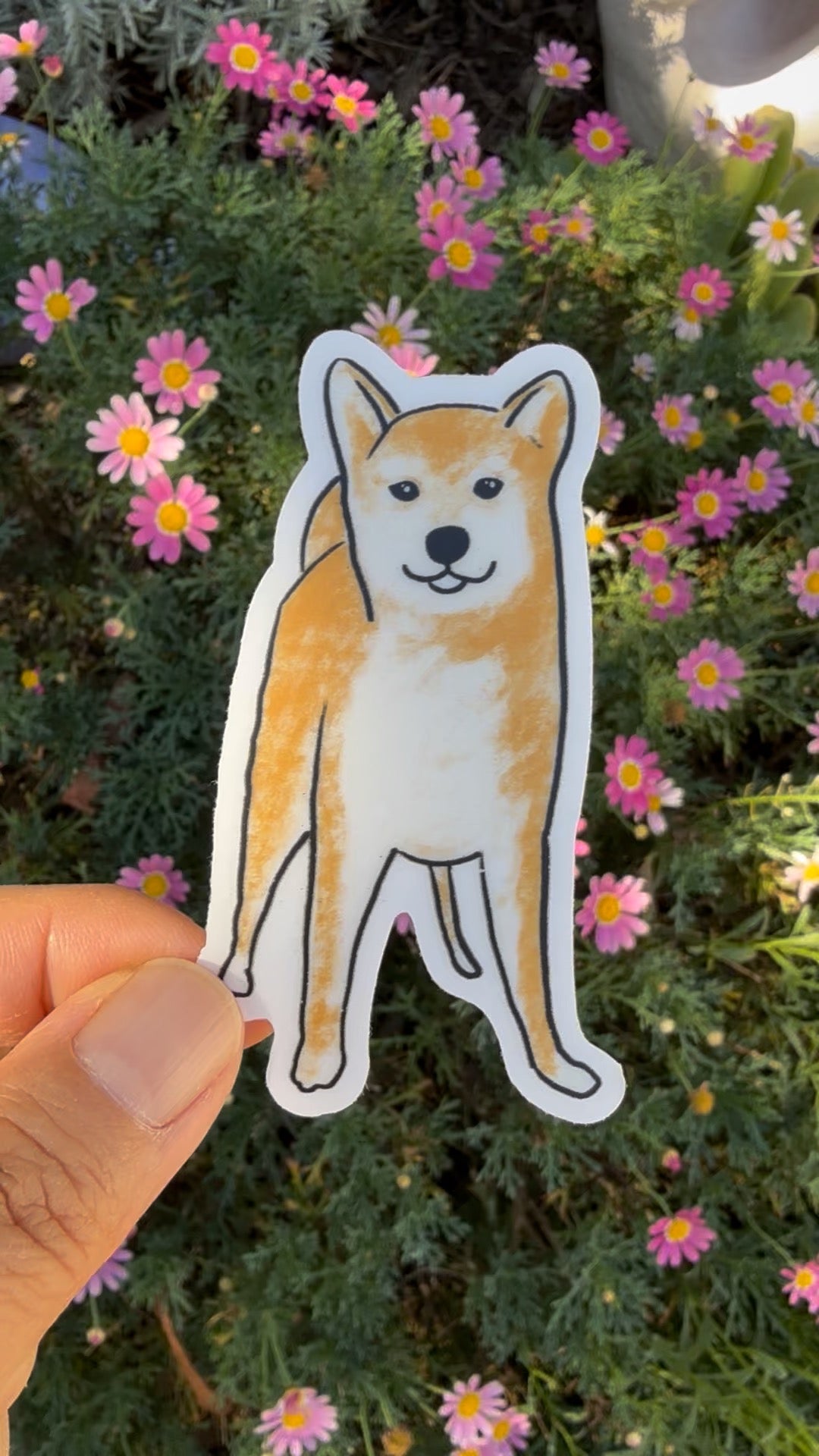 Shiba Puppy Dog - Waterproof Vinyl Sticker,  3.0"