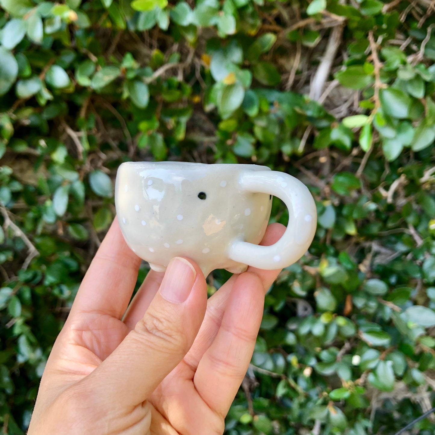 Handmade Tiny Elephant Pot – Moon Pottery | One-of-a-Kind, Espresso Coffee Shot Cup, Perfect Gift