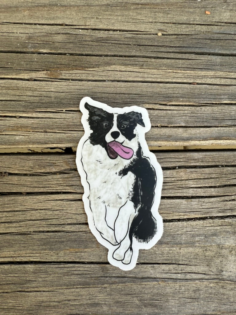 Border Collie Dog - Waterproof Vinyl Sticker,  3.0"