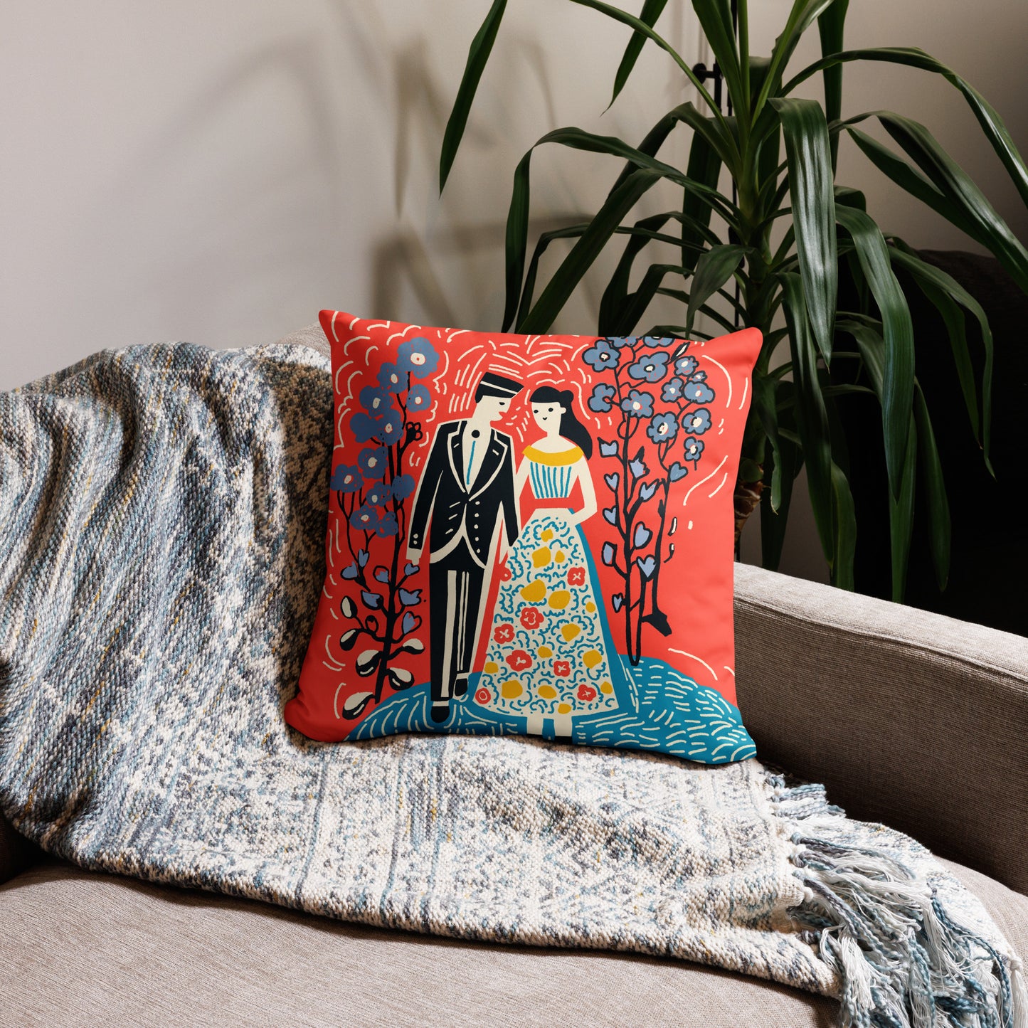 "Basic Pillow by Luna Tarot | Mystical Tarot Design Pillow | Soft and Stylish Home Decor"