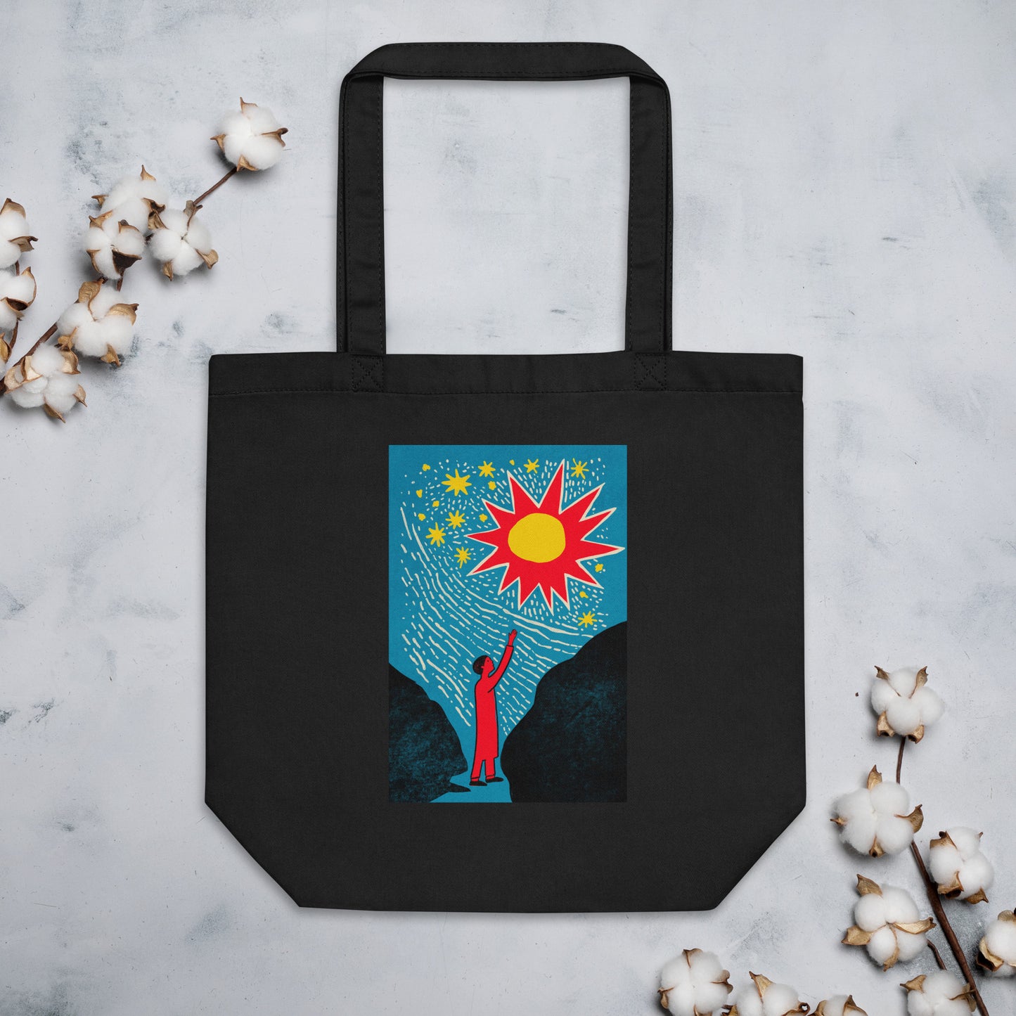 The Star Tarot Eco Tote Bag – Unique Tarot Art by Luna – Sustainable Tote for Tarot Lovers and Mystical Style