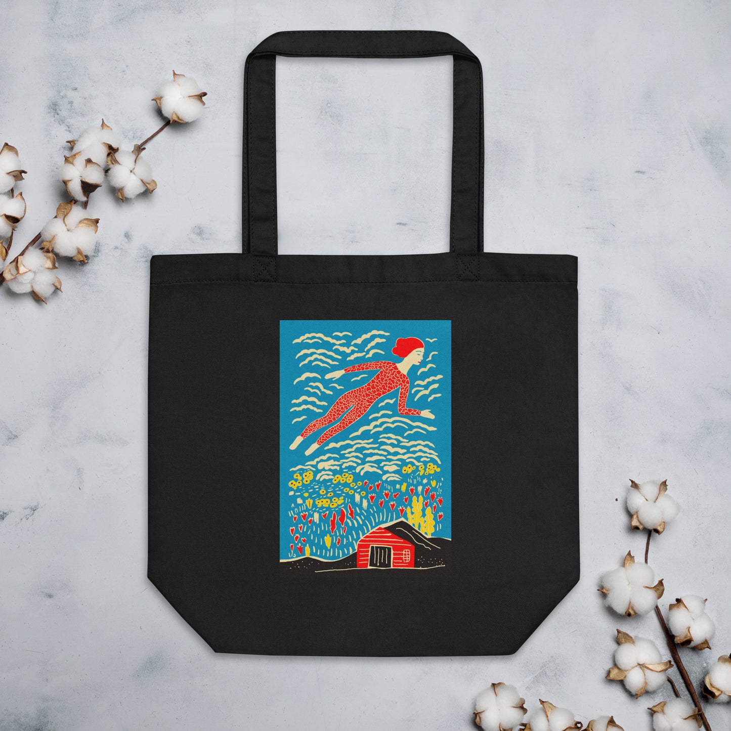 Strength Tarot Eco Tote Bag – Unique Tarot Art by Luna – Sustainable Tote for Tarot Lovers and Empowering Style