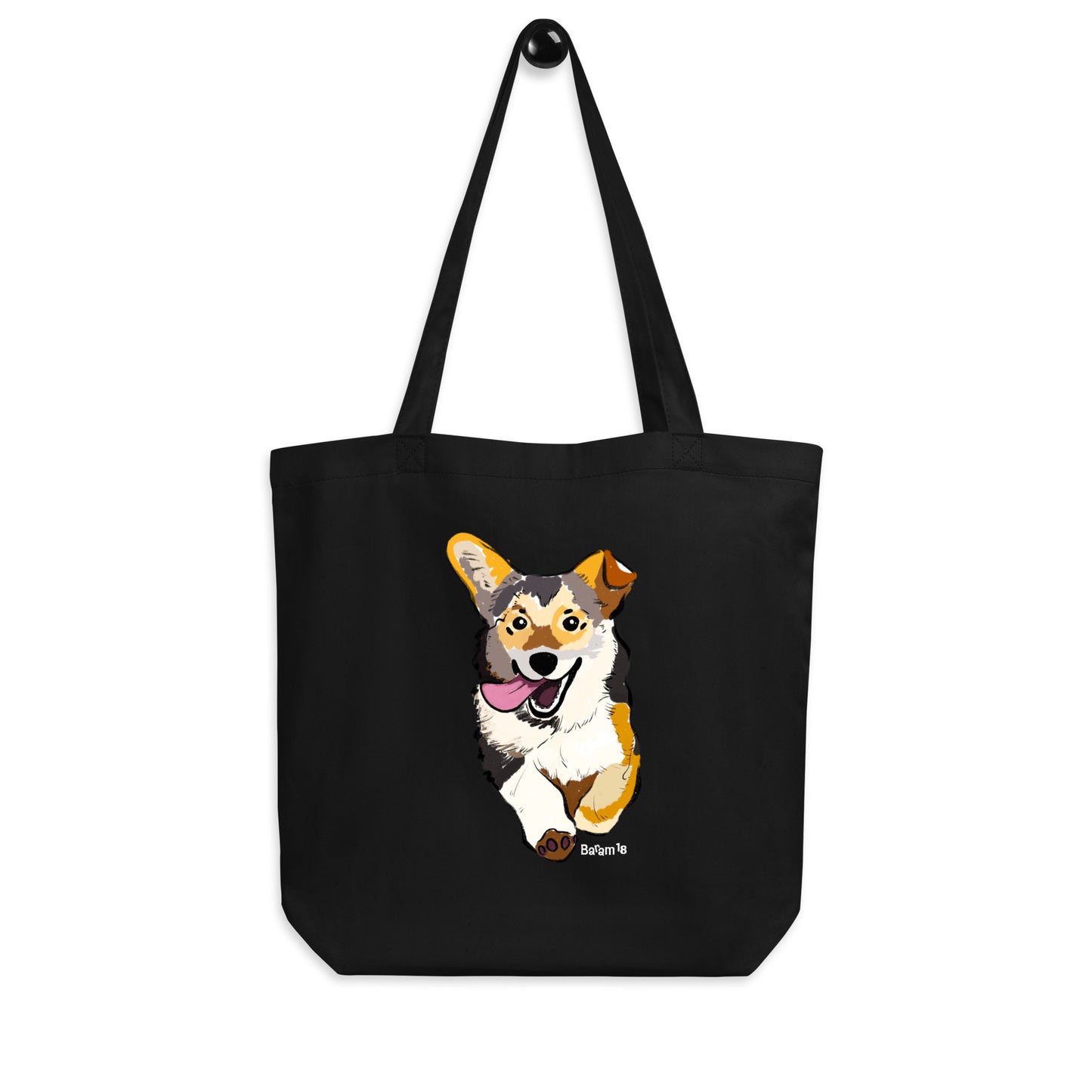 "Corgi Dog Tote Bag | Hand Drawn Art by Tanny’s Pawtique | Cute Dog Lover Accessory"