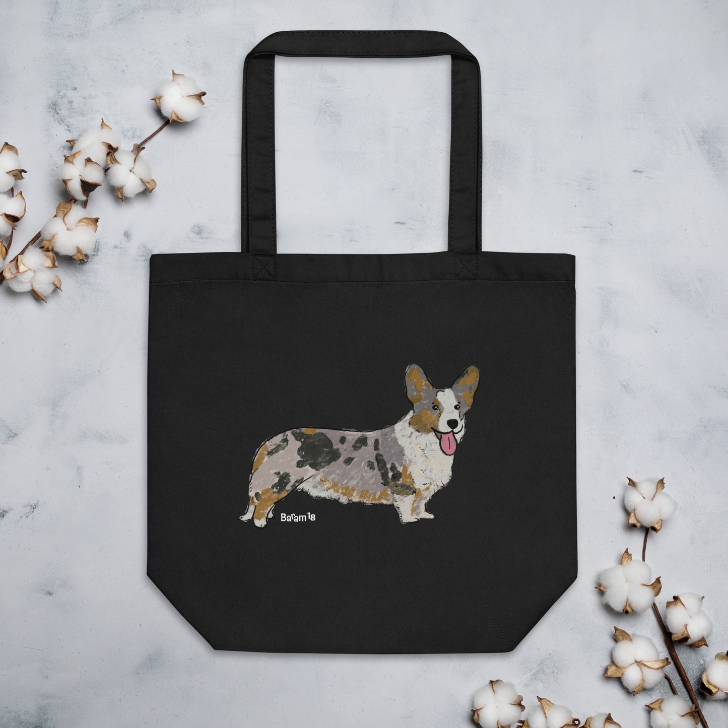 "Corgi Dog Tote Bag | Hand Drawn Art by Tanny’s Pawtique | Cute Dog Lover Accessory"