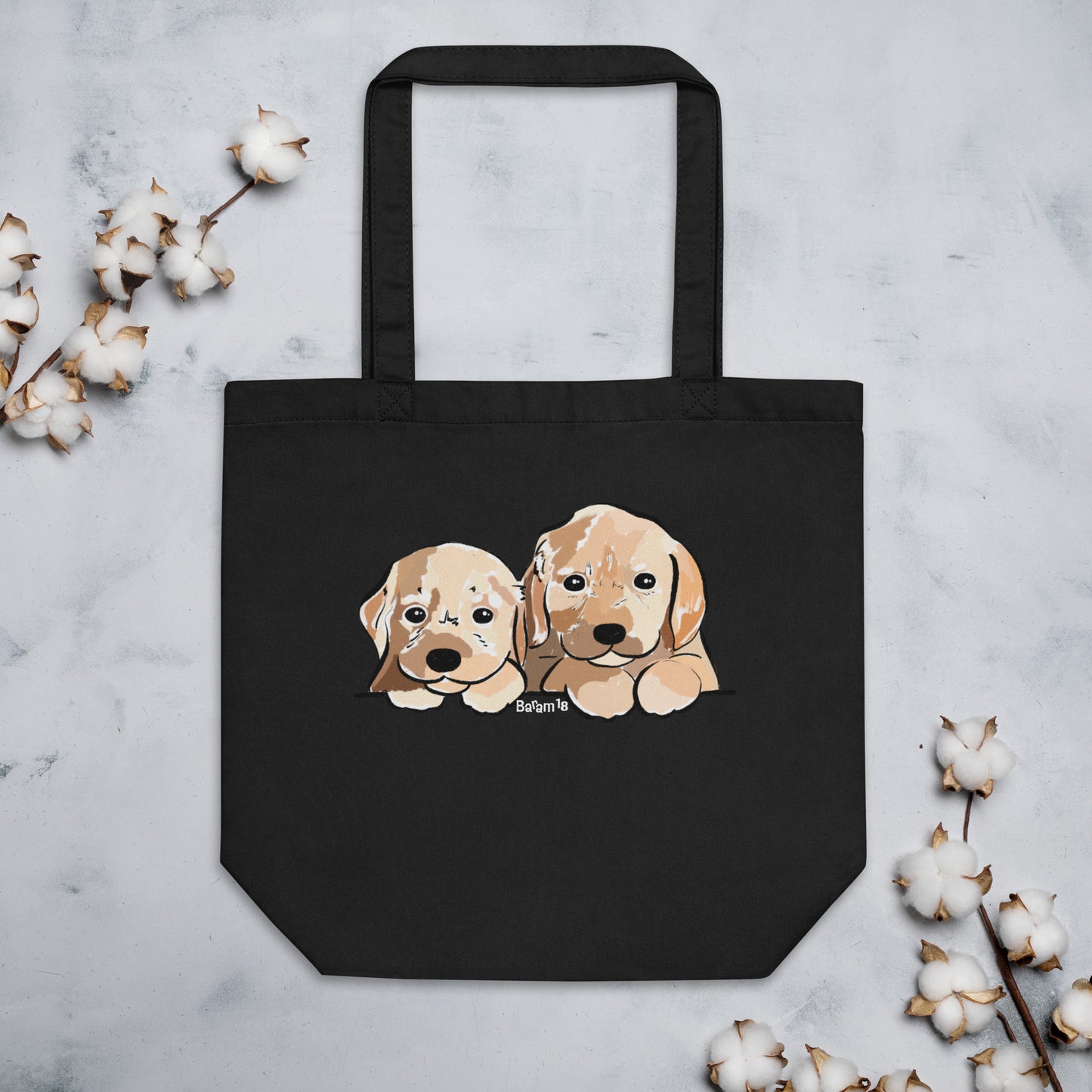 "Golden Retriever Puppy Tote Bag | Hand Drawn Art by Tanny’s Pawtique | Cute Dog Lover Accessory"