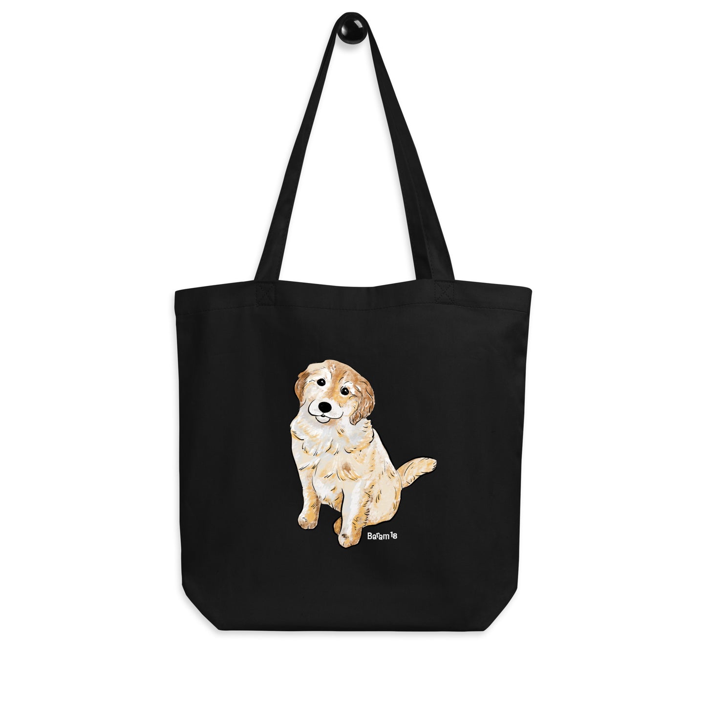 "Golden Retriever Puppy Tote Bag | Hand Drawn Art by Tanny’s Pawtique | Cute Dog Lover Accessory"