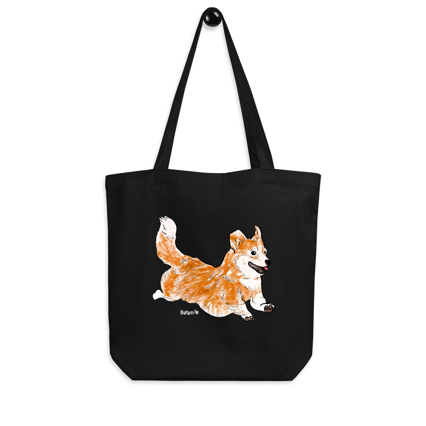 "Corgi Dog Tote Bag | Hand Drawn Art by Tanny’s Pawtique | Cute Dog Lover Accessory"