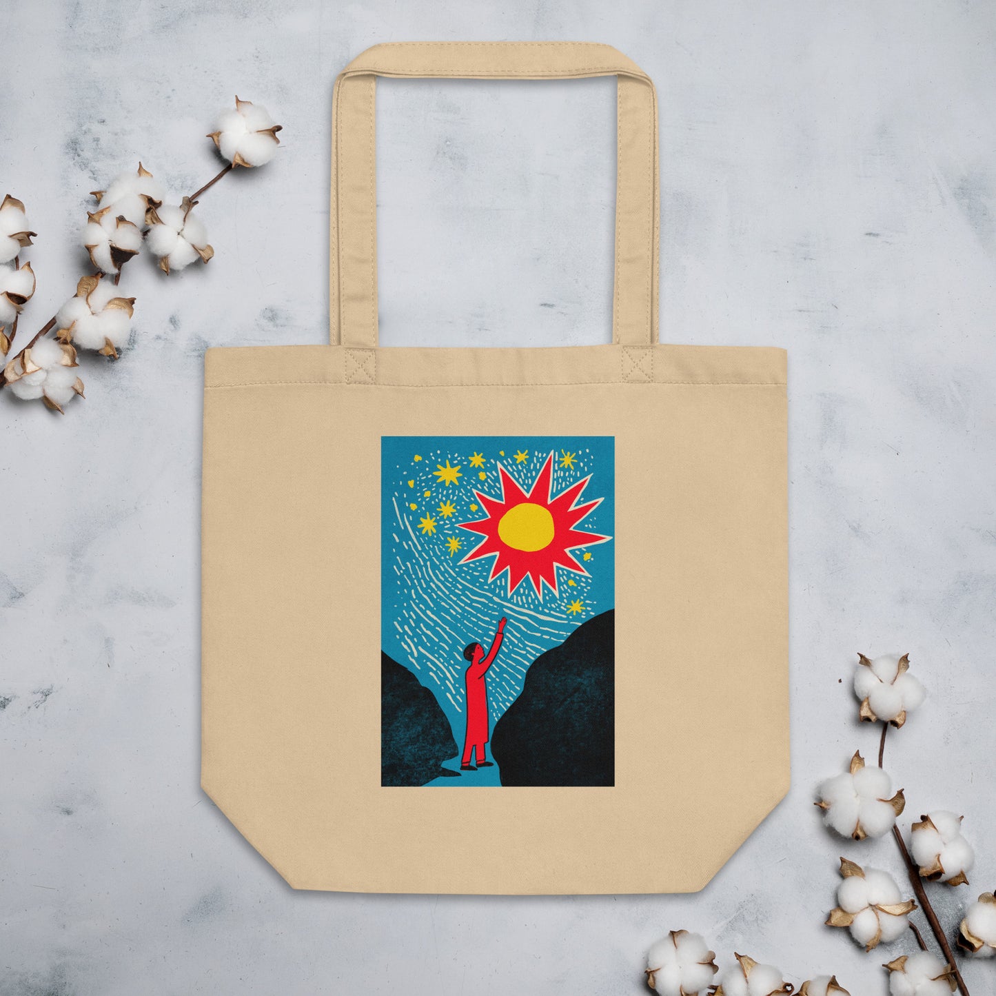 The Star Tarot Eco Tote Bag – Unique Tarot Art by Luna – Sustainable Tote for Tarot Lovers and Mystical Style