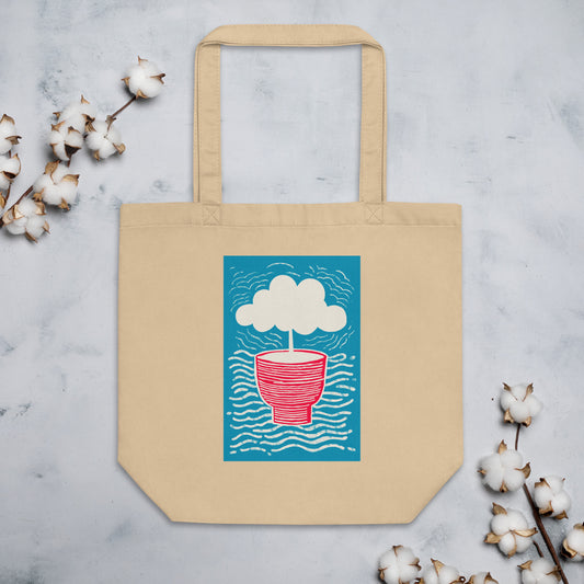 Ace of Cups Tarot Eco Tote Bag – Unique Tarot Art by Luna – Sustainable Tote for Tarot Lovers and Spiritual Style