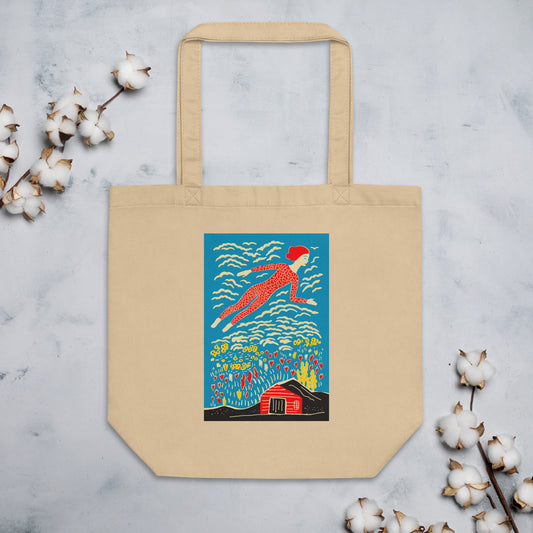 Strength Tarot Eco Tote Bag – Unique Tarot Art by Luna – Sustainable Tote for Tarot Lovers and Empowering Style