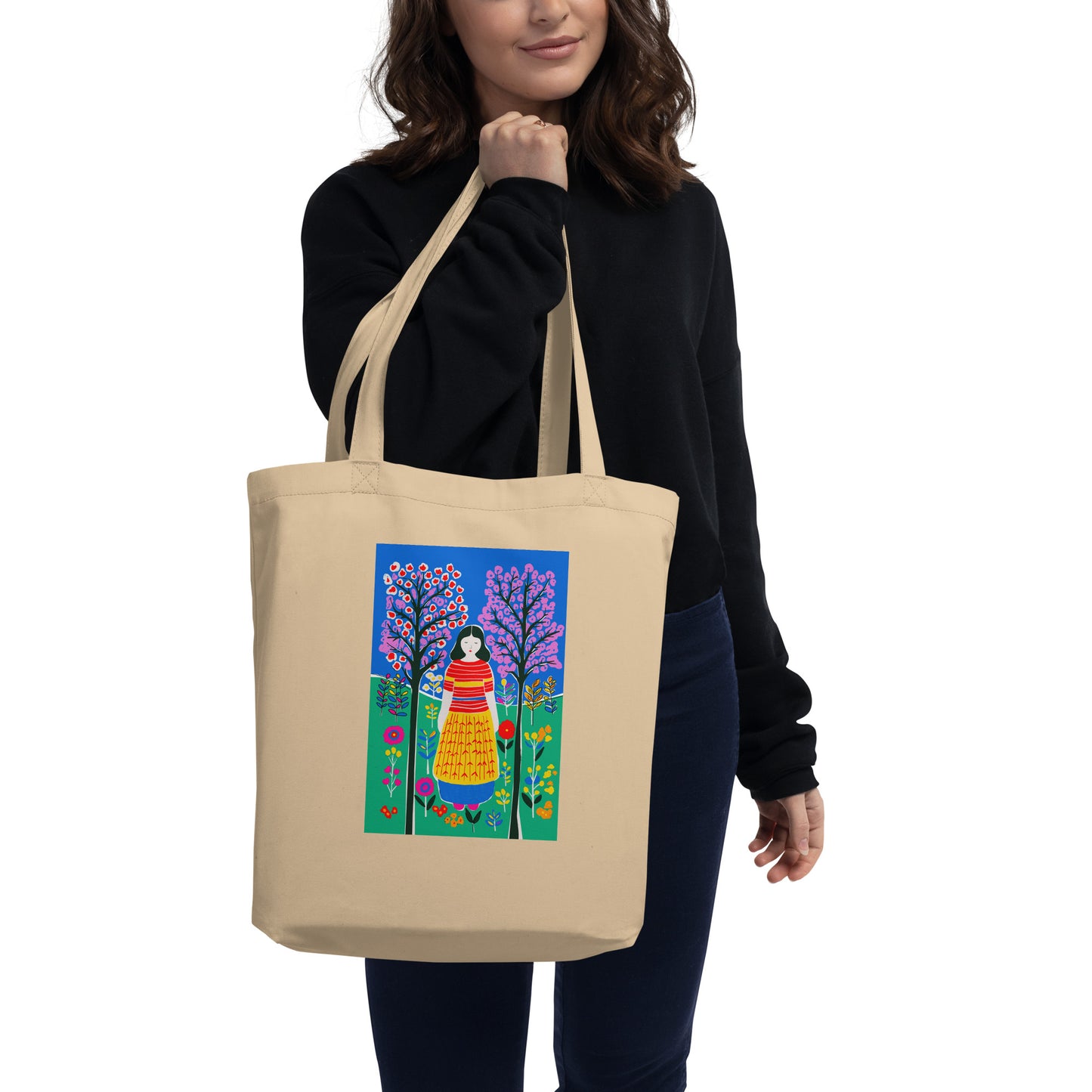 Empress Tarot Eco Tote Bag – Unique Tarot Art by Luna – Sustainable Tote for Tarot Lovers and Spiritual Style