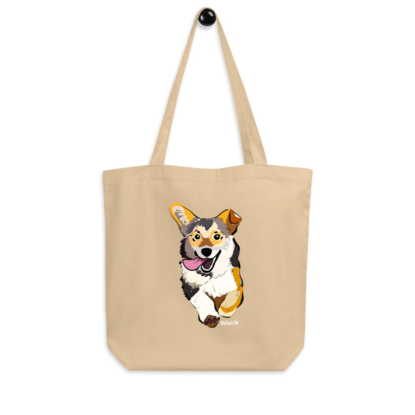 "Corgi Dog Tote Bag | Hand Drawn Art by Tanny’s Pawtique | Cute Dog Lover Accessory"