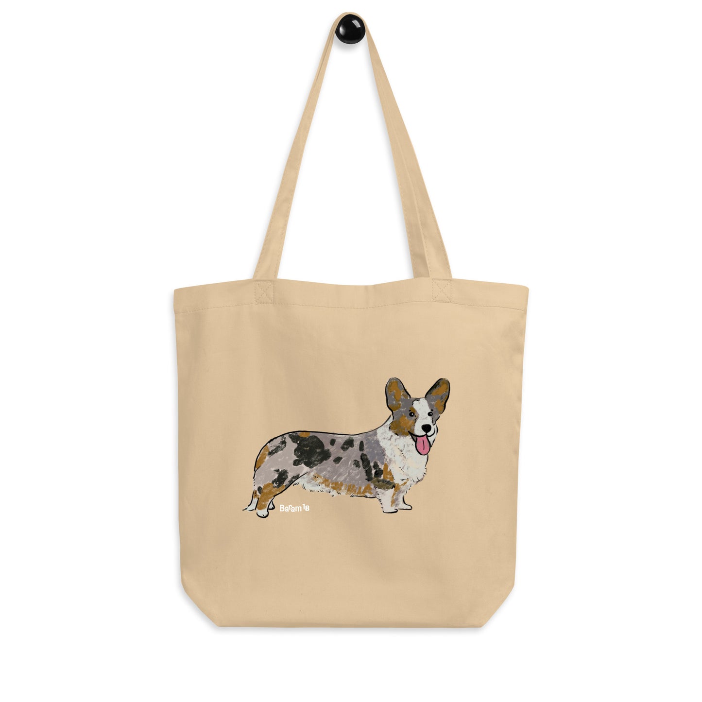 "Corgi Dog Tote Bag | Hand Drawn Art by Tanny’s Pawtique | Cute Dog Lover Accessory"