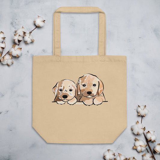 "Golden Retriever Puppy Tote Bag | Hand Drawn Art by Tanny’s Pawtique | Cute Dog Lover Accessory"