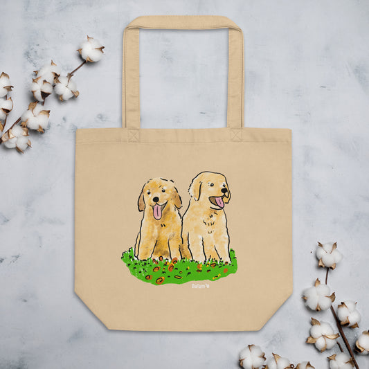 "Golden Retriever Puppy Tote Bag | Hand Drawn Art by Tanny’s Pawtique | Cute Dog Lover Accessory"