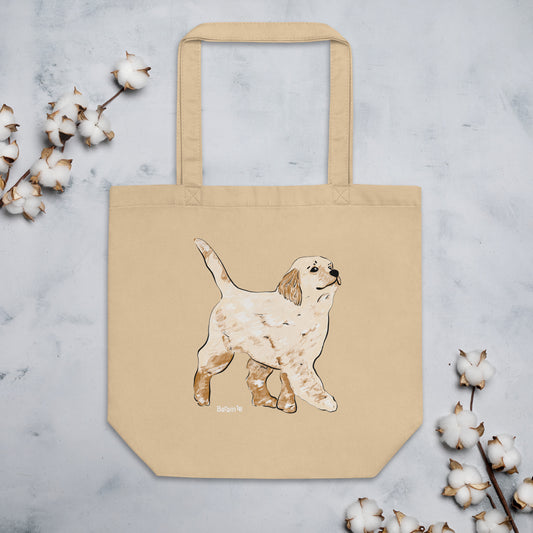 "Golden Retriever Puppy Tote Bag | Hand Drawn Art by Tanny’s Pawtique | Cute Dog Lover Accessory"