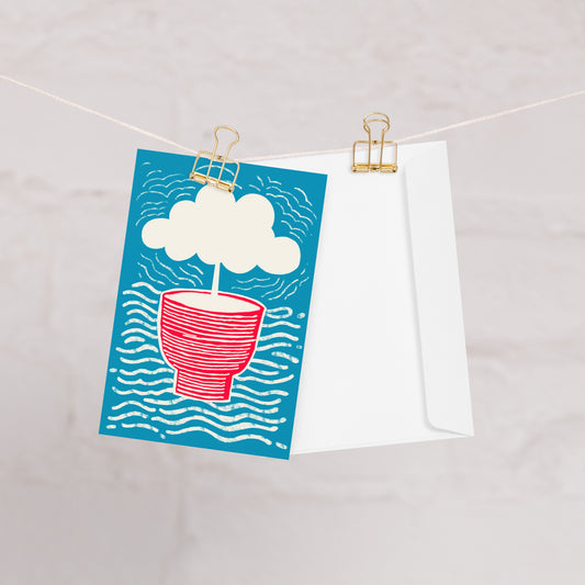 Ace of Cups Tarot Greeting Card – Unique Tarot Art by Luna – Perfect for Tarot Lovers and Special Occasions