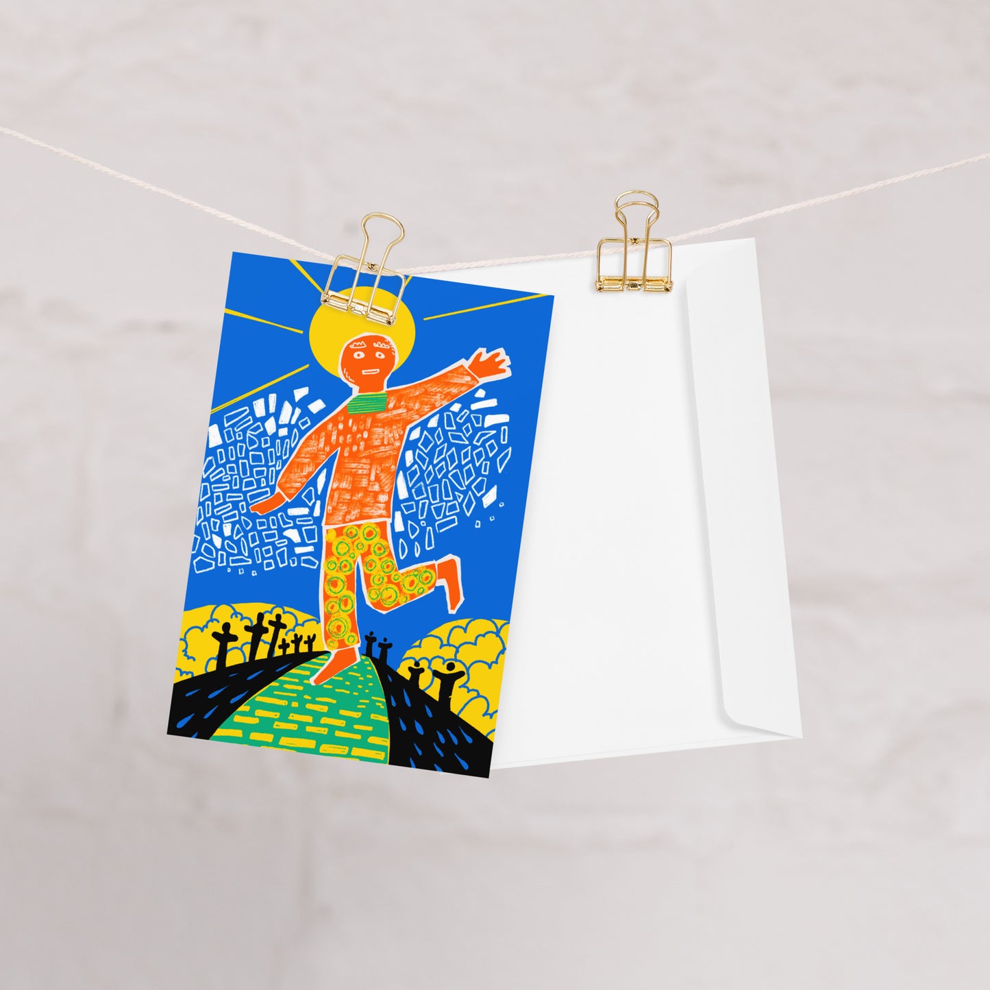 "The Fool Tarot Greeting Card – New Beginnings, Leap of Faith, Inspirational Message, Designed by Luna Tarot"